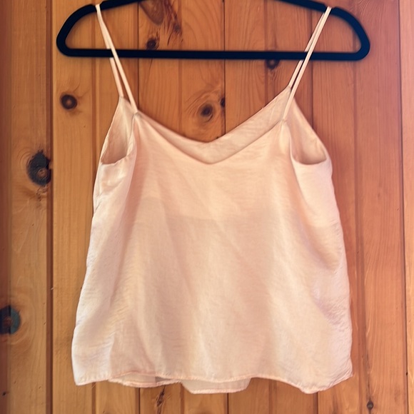 Urban Outfitters Baby Pink Flowy Satin Tank Top. Size Small. - Picture 2 of 5
